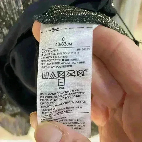 Banana Republic Metallic Gold Chevron Long Sleeve Party Dress Size 0 - Picture 4 of 5